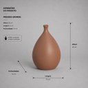 Ver imagem 3 de Vaso Mimo Grande Vaso Decorativo de Cerâmica para Sala e Mesa Mocha Mousse