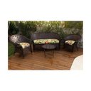 Ver imagem 1 de Conjunto Sofá para Jardim Bali Trançado Fibra Sintética Sofá 2 Lugares 2 Poltronas e Mesa de Centro