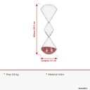 Ver imagem 2 de Ampulheta Decorativa de Vidro Transparente 39x12x12cm Enfeite Mesa Estante Sala