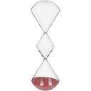 Ver imagem 1 de Ampulheta Decorativa de Vidro Transparente 39x12x12cm Enfeite Mesa Estante Sala