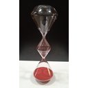 Ver imagem 5 de Ampulheta Decorativa Enfeite Casa Home&co Areia Vermelha Vidro 39x12x12cm Transparente