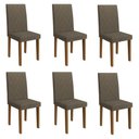 Ver imagem 1 de Kit 6 Cadeiras de Jantar Estofadas 43,5cm Multimóveis Cr50220 Cacau