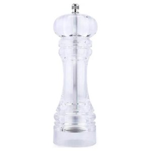 Moedor de Sal e Pimenta Acrílico 17cm Wolff Manual Triturador Tempero Grão Incolor