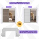 Ver imagem 6 de Guarda-Roupas Casal Espelho e Cabeceira com 2 Mesas de Cabeceira Multimóveis MP4327