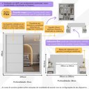 Ver imagem 3 de Guarda-Roupas Casal Espelho e Cabeceira com 2 Mesas de Cabeceira Multimóveis MP4327