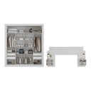 Ver imagem 5 de Guarda-Roupas Casal Espelho e Cabeceira com 2 Mesas de Cabeceira Multimóveis MP4327