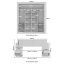 Ver mais imagens de Guarda-Roupas Casal Espelho e Cabeceira com 2 Mesas de Cabeceira Multimóveis MP4327
