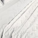 Ver imagem 5 de Kit Roupa Cama King Size Madelyn Cobre Leito Aveline Dupla Face 300 Fios Super Macio:BRANCO