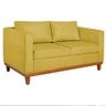 Sofá 2 e 3 Lugares Europa 180cm Suede - Doce Sonho Móveis Amarelo - 5