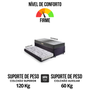Ver imagem 7 de Bicama Box Baú Solteiro com Colchão Dual Firm Ecoflex Suede Preto 88x188