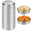 Ver imagem 1 de 10 Forminhas para Tortas 9,5x2,5cm Alumínio com Fundo Falso