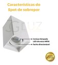 Ver imagem 3 de Spot Sobrepor Quadrado Bco Pto com Lampada Mr16 4,8w - Branco - Branco Quente