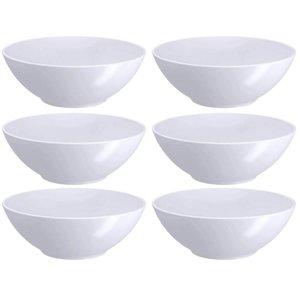 Kit 6 Cumbucas Servir 500ml Tigelas de Plástico Branco Bowl