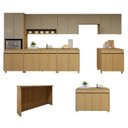 Ver imagem 6 de Cozinha Completa Modulada 10 Peças 17 Portas 5 Gavetas 100% MDF Simone Mendes Marrom