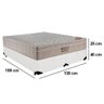 Cama Box Casal Bipartido Sintético + Colchão Ortobom Airtech Molas Ensacadas 65x138x188 Branco - 3
