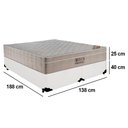 Ver imagem 3 de Cama Box Casal Bipartido Sintético + Colchão Ortobom Airtech Molas Ensacadas 65x138x188 Branco