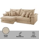 Ver imagem 6 de Sofá Ágata Linho Dois Módulos de 120cm B25 Meu Sofá Online A226 Linho Bege
