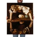 Ver imagem 1 de Quadro Decorativo Caravaggio Narciso:Grande 77x64cm/Chassi com Borda Infinita