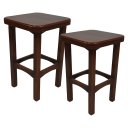 Ver imagem 2 de Banquinho Madeira Banqueta Pequena Quadrada Mel