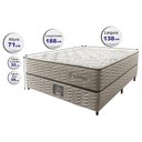 Ver imagem 2 de Cama Box Casal Colchão Euro + Box 138x188x71 Molas Ensacadas Cama inBox Ocean Bege