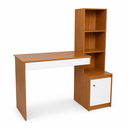 Ver imagem 2 de Escrivaninha com 3 Prateleiras 1 Gaveta 1 Porta Ágata Home Office - Branco/Cinamomo