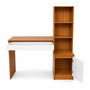 Ver imagem 4 de Escrivaninha com 3 Prateleiras 1 Gaveta 1 Porta Ágata Home Office - Branco/Cinamomo