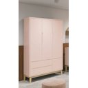 Ver imagem 2 de Guarda-Roupa Retrô 3 Portas Classic New Fosco com Natural - Reller