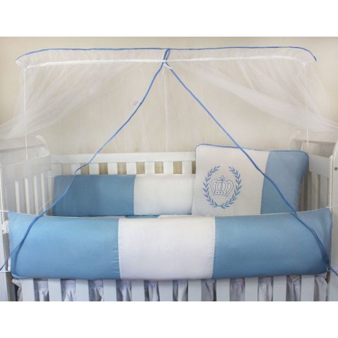 Kit Kids com Mosquiteiro Comum - Realeza Azul