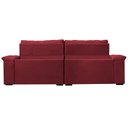 Ver imagem 6 de Sofá Retrátil e Reclinável 2,35m Molas Ensacadas Cama inBox Big Home com Bordado 3D Velusoft