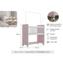 Ver imagem 2 de Mini Berço Outside com Rodinhas e Suporte para Mosquiteiro Cor:branco / Rosa