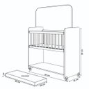 Ver imagem 3 de Mini Berço Outside com Rodinhas e Suporte para Mosquiteiro Cor:branco / Rosa