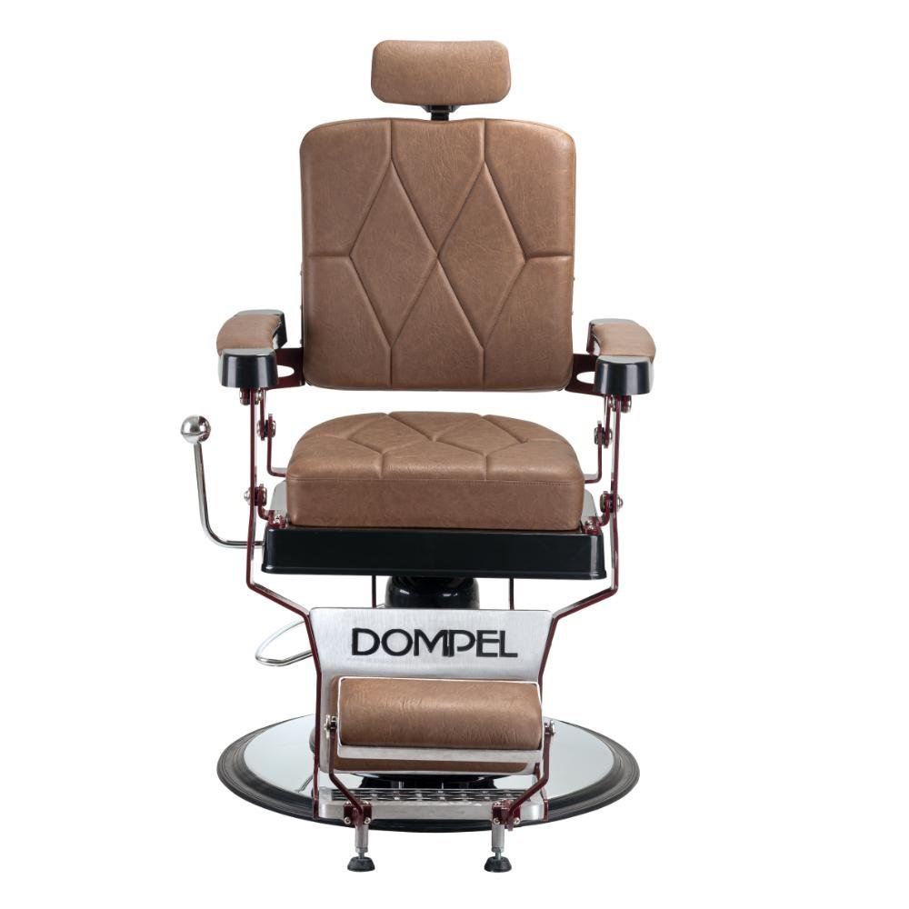 Cadeira Barbeiro Poltrona Reclinável Descanso Pés Pernas Preta Marrom Conhaque Harley Premium - 2