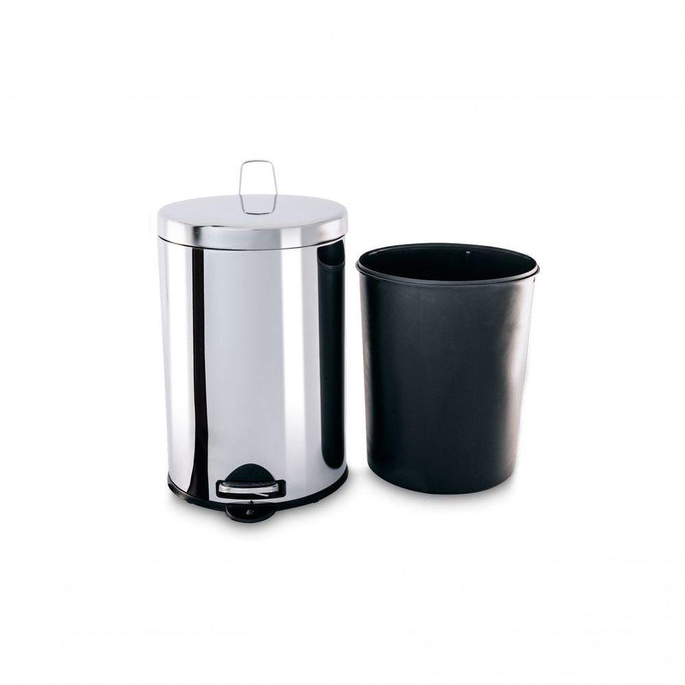 Lixeira para Cozinhas, Escritórios, Recepções e Banheiros Pedal e Balde 20l Linha Decorline Inox - 6