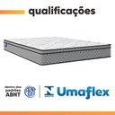 Ver imagem 6 de Cama Box Queen Colchão Molas Ensacadas Mirage 158x198x62cm Cinza/Branco Umaflex