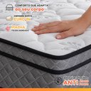 Ver imagem 5 de Cama Box Queen Colchão Molas Ensacadas Mirage 158x198x62cm Cinza/Branco Umaflex