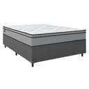 Ver imagem 1 de Cama Box Queen Colchão Molas Ensacadas Mirage 158x198x62cm Cinza/Branco Umaflex