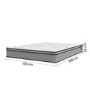 Ver imagem 4 de Cama Box Queen Colchão Molas Ensacadas Mirage 158x198x62cm Cinza/branco Umaflex