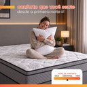 Ver imagem 7 de Cama Box Queen Colchão Molas Ensacadas Mirage 158x198x62cm Cinza/Branco Umaflex