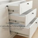 Ver mais imagens de Balcão para Cozinha 2 Portas 3 Gavetas em MDF sem Tampo Sevilha Branco/Artico