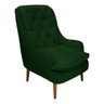 Poltrona Decorativa Lille Suede Verde - Dominic Decor - 1
