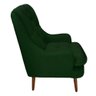 Poltrona Decorativa Lille Suede Verde - Dominic Decor - 3