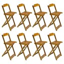 Ver imagem 4 de Kit 2 Jogos De Mesa Bistrô De Madeira Com 4 Cadeiras Dobravel Mel - Amarelo