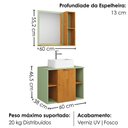 Ver imagem 3 de Gabinete Banheiro Espelheira e Cuba Branca 60 cm Titan Naturalle Pistache Bechara