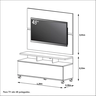 Rack Tv com Painel Home Buzios 1,2m para Tv 48:preto - 3