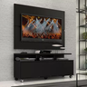 Rack Tv com Painel Home Buzios 1,2m para Tv 48:preto - 1