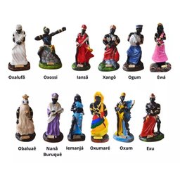 Altar Congá com 12 Orixás de 10 Cm Umbanda Cinza - 2