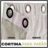 cortina para apartamento janela 2,80 x 1,60 Celina palha - 5