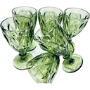 Ver imagem 2 de Jogo C 6 Taças Verde Musgo Diamante Diamond Água Vinho 300ml