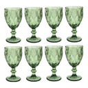 Ver imagem 1 de Jogo C 6 Taças Verde Musgo Diamante Diamond Água Vinho 300ml