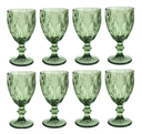 Ver imagem 1 de Jogo C 6 Taças Verde Musgo Diamante Diamond Água Vinho 300ml